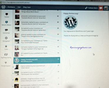 Ucapan Selamat dari Wordpress