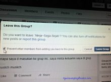 klik kotaknya Mencegah anggota lain menambahkan Anda kembali ke grup ini