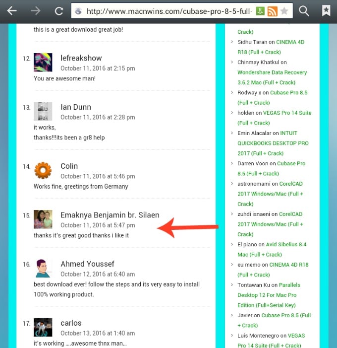 Komen Palsu Atas Namaku